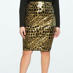 Eloquii Leopard Pencil skirt